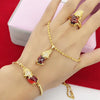 Pixiu Jewelry Set with Gold-Plated Brass and Faux Gemstone