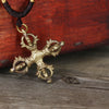 Handmade Copper Vajra and Phurba Pendant