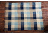 Hand-Dyed Chenille Throw Blanket with Geometric Pattern