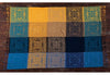 Hand-Dyed Chenille Throw Blanket with Geometric Pattern