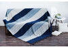 Hand-Dyed Chenille Throw Blanket with Geometric Pattern