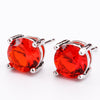 Gemstone Love Earrings, Silver Post Studs