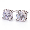 Gemstone Love Earrings, Silver Post Studs