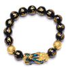 Tibetan Tiger Eye Feng Shui Bracelet with Pixiu Charm