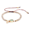 Crystal Charm Lucky Bracelet with Faceted Stone Beads
