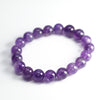 Natural Amethyst Bracelet, Handmade Purple Crystal Beads