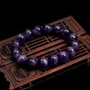 Natural Amethyst Bracelet, Handmade Purple Crystal Beads