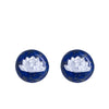 Lapis Lazuli Lotus Flower Stud Earrings 925 Sterling Silver
