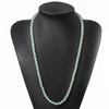 Natural Jade Necklace White Green Beads 6.5mm