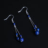 Sterling Silver Lapis Lazuli Drop Earrings, Handmade Blue Stone Dangles