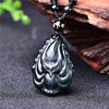 Natural Rainbow Obsidian Nine Tailed Fox Necklace