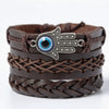 Wrap Leather Bracelet Set Vintage Braided Multi-Layer