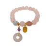 Gemstone Charm Bracelet, Crystal Bead Jewelry