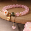 Natural Pink Crystal Flower Warm Love Bracelet