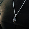 Rotatable Om Mani Padme Hum Nine-Eye Dzi Pendant Necklace