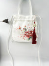 Suzhou Embroidery Drawstring Crossbody Bag