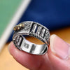 Pixiu Spinner Couple Ring, Adjustable Open Band