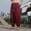 Men's Embroidered Harem Pants with Drawstring