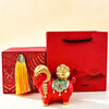 Resin Goat Figurine with Fortune Bag or Treasure Bowl