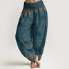 Women's Harem Pants Cotton Elastic Waist 3D Print Casual Trousers