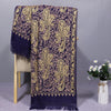 Embroidered Cashew Flower Shawl, Rayon Winter Wrap