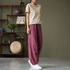 Ramie Linen Cotton Women's Pants With Pockets
