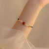 Red Agate Cat Eye Braided String Confidence Bracelet
