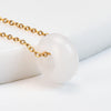Natural Stone Donut Pendant Necklace, Gold-Tone Chain