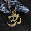 Om Symbol Necklace or Keychain, Stainless Steel Pendant