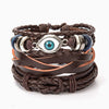 Wrap Leather Bracelet Set Vintage Braided Multi-Layer