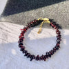 Natural Irregular Stone Necklace or Bracelet, Gold-Tone Clasp
