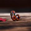 Hand-Carved Rainbow Wood Cat Figurine