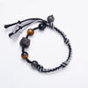 Silver Sheen Obsidian and Fluorite Rope Bracelet