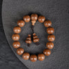 Six-Lines Wood Bead Bracelet with Gourd Charm