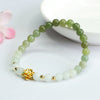 Gradient Hetian Jade Lotus Bracelet