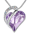 Love Heart Birthstone Necklace Pendant