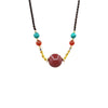 Cinnabar Pendant Necklace with Ruyi Charm and Cord