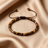 Natural Stone Spacer Bead Adjustable Bracelet