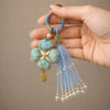 Song Brocade Four Leaf Clover Keychain with Tassel