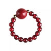 Garnet Cinnabar Lucky Bead Pixiu Rose Protection Ring