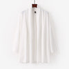 Men's Kimono Long Sleeve Open Front Mid-length Solid Color Spring Fall