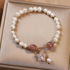 Pearl and Charm Bracelet with Gemstone Accents