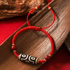 Tibetan Dzi Bead Bracelet, Agate Protection Charm