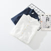 Men's Loose Long Sleeve Linen Shirt Solid Color Half Button