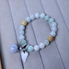 Natural Jade Bracelet with Flower Charm