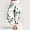 Women's Harem Pants Elastic Waist Floral Print Casual Yoga Trousers