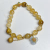 Citrine Tiger Eye Flower Charm Generosity Bracelet