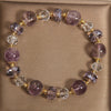 Amethyst and White Crystal Beaded Bracelet