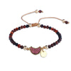 Crystal Charm Lucky Bracelet with Faceted Stone Beads
