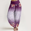 Women's Harem Pants Elastic Waist Floral Print Loose Yoga Trousers